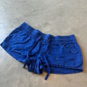 Mossimo Supply Co Womens Royal Blue Drawstring Elastic Waist Utility Shorts M